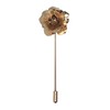 Gold Handmade Metal Flower/Rose Lapel Pin, Buttonhole, Corsage, Boutonniere