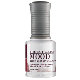 LeChat - Perfect Match Mood Gel Polish - Heart’s Desire - (0.5 Ounce) - Frost Finish - Changes with Temperature - Long Lasting