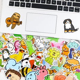 Custelen 100 Pcs Cute Waterproof Vinyl Stickers - Perfect for Water Bottles, Laptops, and Classroom Decor - Teacher's Choice for Student Prizes and Teen Gifts