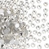 Jollin 2880pcs Glue Fix Crystal Flatback Rhinestones Glass Diamantes Gems