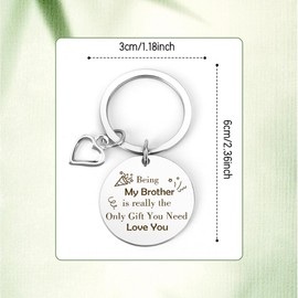 Brother Gifts from Sister Gift for Brother Birthday Adult Best Friend Valentines Day Birthday Christian Gifts for Men Friends Him Coworkers Gift for Men Keychain