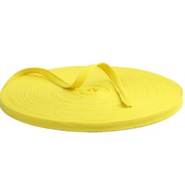 50 Meters Cotton Ribbon Herringbone Webbing Trim Fabric Tape Tapestry for Bias Binding Gift Wrapping Embellishment Craft Width 10mm (Yellow)