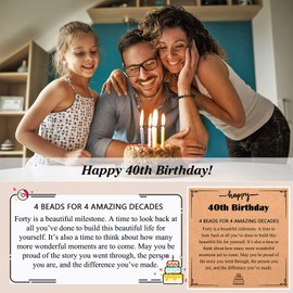 PINKDODO 40th Birthday Gifts for Men, 40 Year Old Birthday Gifts for Men 1983 40th Birthday Gifts 40 Year Old Man 40th Birthday Gift Ideas Bracelet