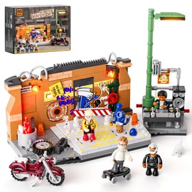 FUNWHOLE Streetstyle Street Dance Battle Illuminated Building Blocks Set, City Street Fusion Modular Building, 429 Pieces, Toy Gift for Adults & Teenagers & Street Culture Fans, F9069