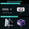 Wired Black for Wii Gamepad Shock Game Controller Compatible with
