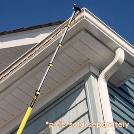 Christmas Light Hanger Tool Attachment, Utility Hook Screw On Pole Attachment (Pole NOT Included, Fits on 3/4 inch Acme Thread) Multi-Purpose Light Installation, String Lights, Birdfeeders (2 Pack)