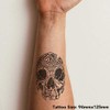 'Skull' Temporary Tattoo - Water Resistant, Skin-Safe, Non-Toxic Transfer (TO00019048)