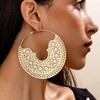 Chunky Hoop Earrings for Women Statement Gold Bohemian Geometric Hollow
