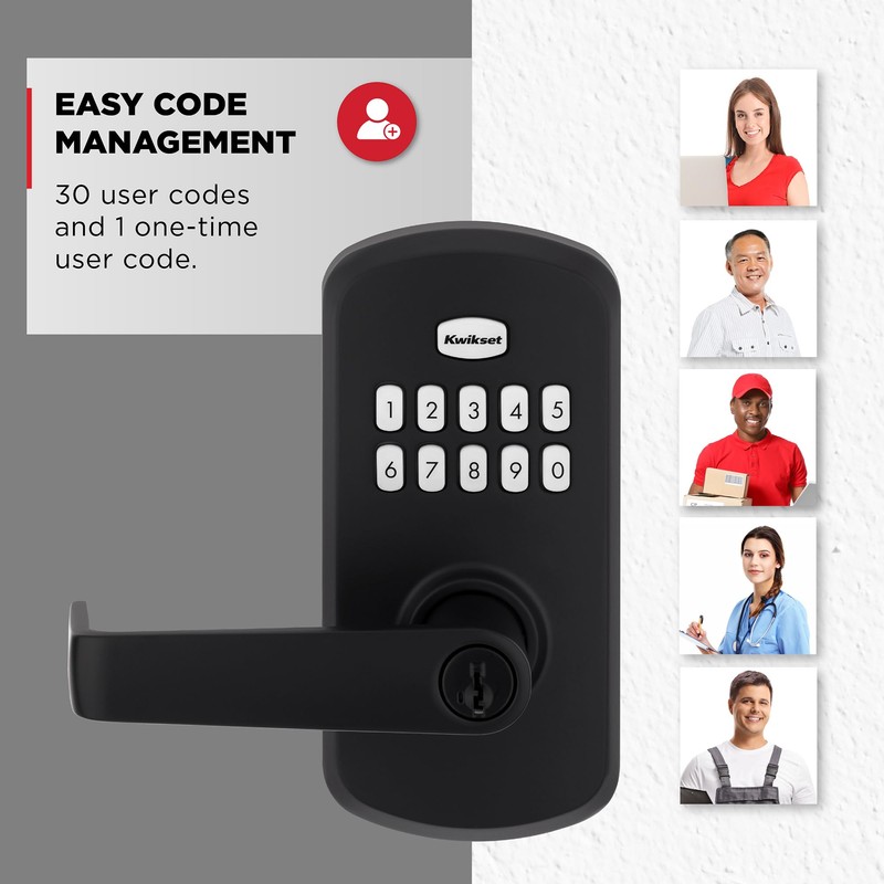 Kwikset SmartCode 955 Light Commercial 10-Button Keypad Matte Black Electronic
