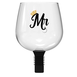 Guzzle Buddy The Ultimate Wine Glass, Decanter, Stopper, Cup, All-in-One, Safe & Easy Way to Enjoy Alcohol, Bar Accessories, Plug it and Chug it, Red or White