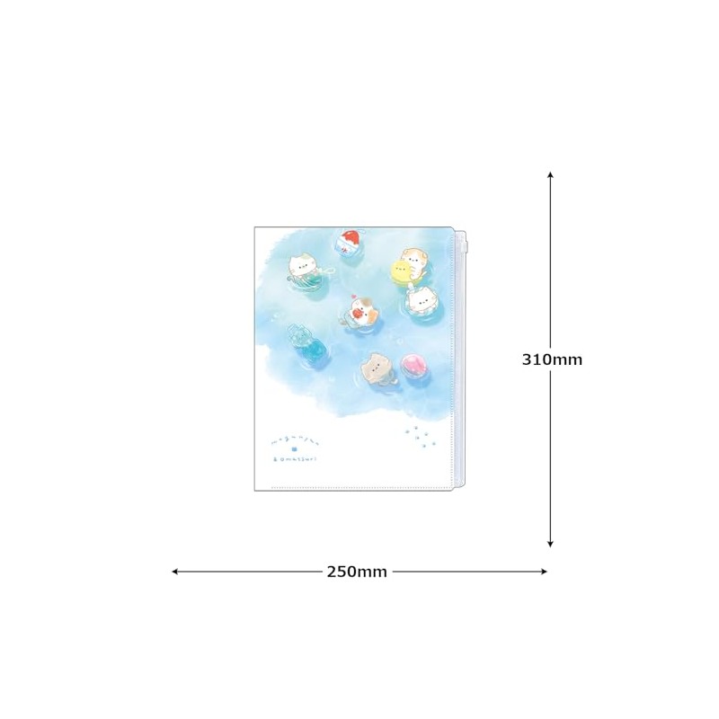 Kamio Japan 226620 Clear File with Zipper 6P File Mogunyan