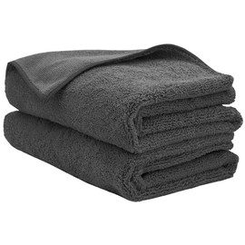 AIDEA Microfiber Towels for Cars-2PK, Large Professional Car Drying Towel, Scratch-Free & Absorbent Drying Towel for Cars, SUVs, RVs, Trucks, and Boats, 24inx 31in, Grey
