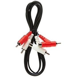 PRO SIGNAL PSG00467 2x Phono (RCA) Male to 2x (Stackable) Phono Male Lead, 2m Black