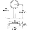 Sturdy Steel Center Closet Rod Support Bracket for Standard 1-5/16"