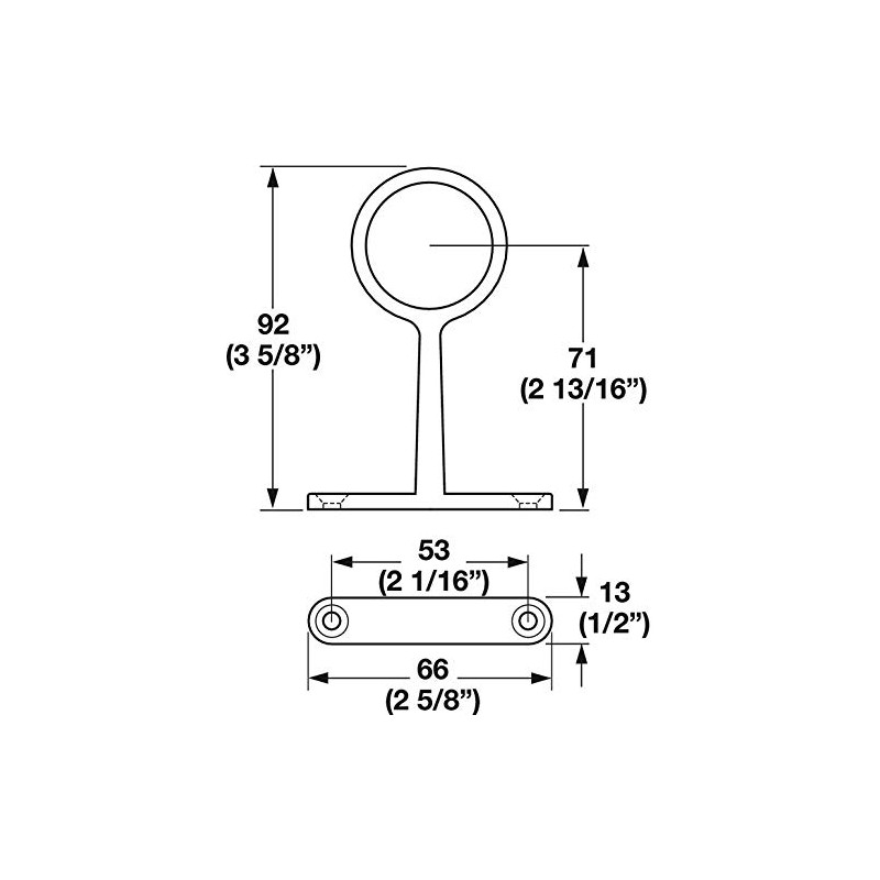 Sturdy Steel Center Closet Rod Support Bracket for Standard 1-5/16"