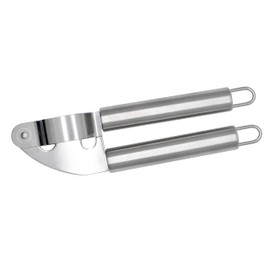 Fackelmann Elemental Knoblauchpresse, Ingwer, Zerkleinerer aus Edelstahl, Rohrgriff, 19 cm, 1 Stück