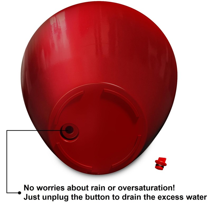 espidoo 2-Pack Self-Watering Planter Pots: Red Round Cone ABS Planters