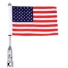 Diamond Plate BKFLAGPL Motorcycle Flagpole Mount and American Flag USA