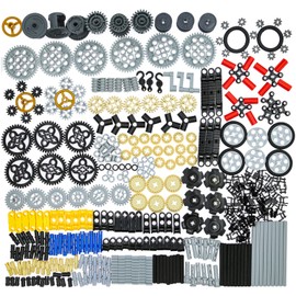 ASTEM 398 Technic Parts Group EV3 Replacement Building Block Parts Regular-Sized Mechanical Parts Include Gear,AXLE,Tooth Gear.