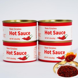 Chili Paste，Red Chili Paste，Chopped colorful pepper 80g/can, Spicy chili sauce, Picked red & green peppers, Dipping sauce for Cooking and Condiments