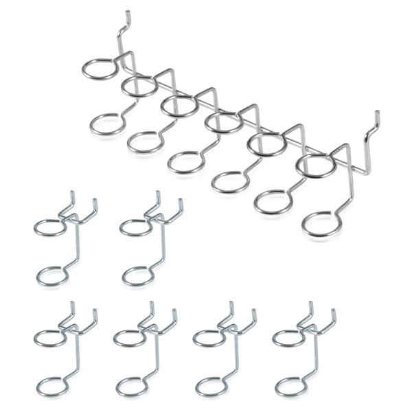 SPEEDWOX 7 Pieces Pegboard Screwdriver Holder Pegboard Hooks Assortments Multi-Tool