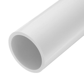 MECCANIXITY 3 Inch PVC Rigid Tube Round Pipe Hardware Tubing 76.6mm ID 90mm OD 250mm White High Impact for Water Pipe Crafts Cable Sleeve