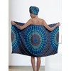 EENSYWEENSY Women's Spa Bath Towel Wrap Set with Hair Turban,