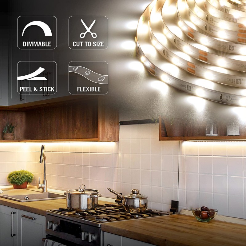 Armacost Lighting RibbonFlex Home 12V White LED Strip Light Tape