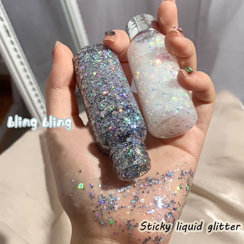Body Glitter Gel Liquid Glitter Festival Glitter Chunky Glitter Long