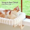 Zakkart SnugCloud Cat Window Perch with 4-Sided Bolster - Orthopedic