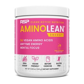 AminoLean Energy Powder - Clean Caffeine from Natural Green Tea, Pre Workout & Anytime Energy, Vegan, Zero Sugar - Flavour: Fruit Punch