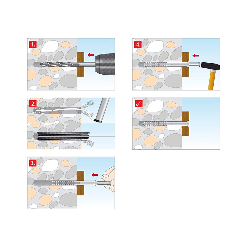 TOX Nail wall plug Attack 8x120 mm, 50 pieces, 017102271