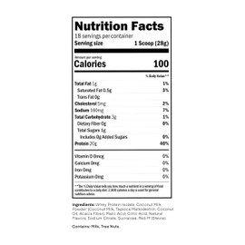 Oath Nutrition Clear Whey Isolate Protein Powder, Coconut Colada, 20g Complete Protein per Serving, No Added Sugar, Grass-Fed, 18 Servings