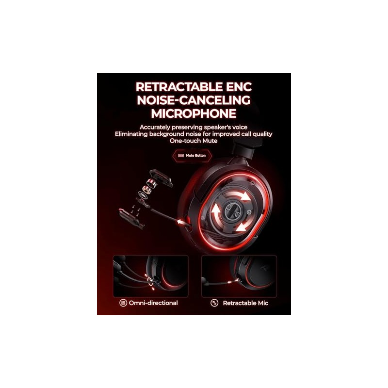 Auriculares inalámbricos para juegos, sonido envolvente 7.1, auriculares USB para