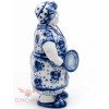 Gzhel porcelain figurine folk Russian woman mother in law or
