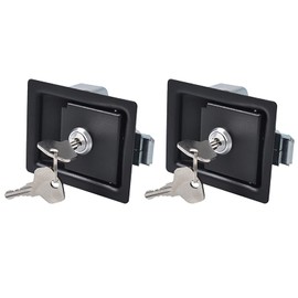 RV Trailer Lock - Trailer Toolbox Locks Paddle Handle Lock Anti-Theft Paddle Locks for RV Trailer (Black, 2 Pack)