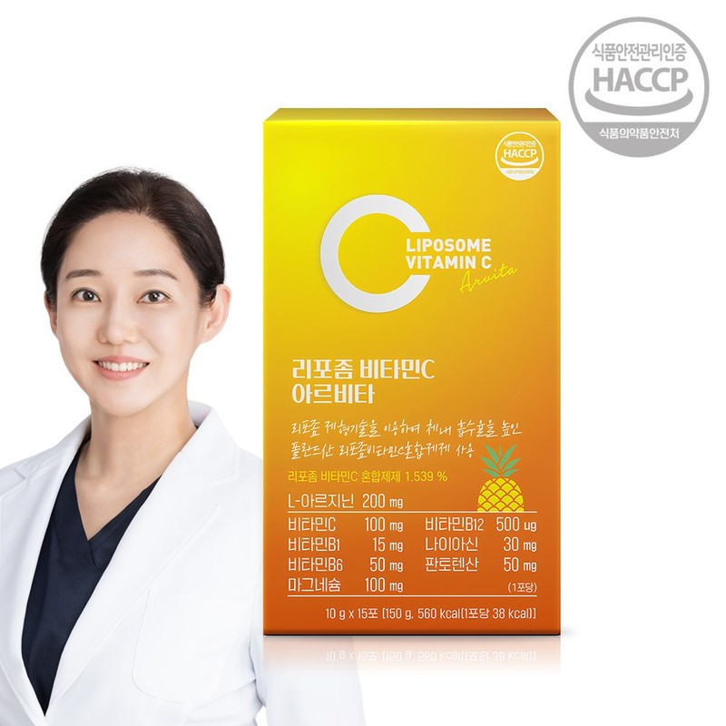 아르비타 리포좀 비타민C 약사개발 비타민B1 B2 B12 미네랄 브로멜라인 (상큼한