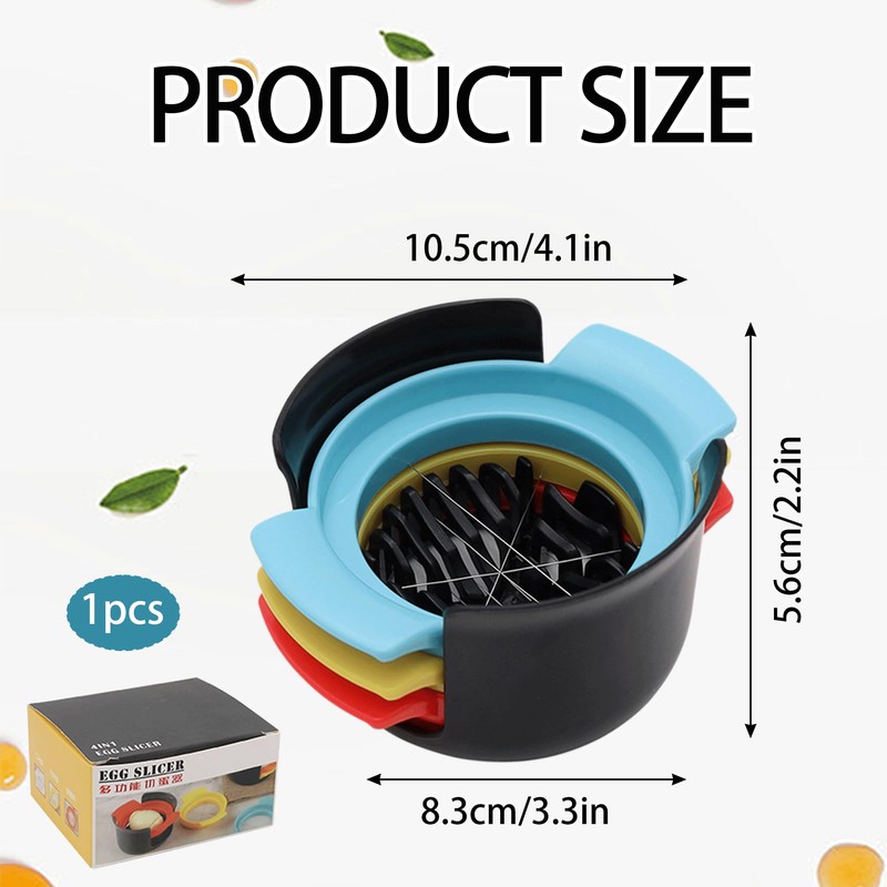 3 in 1 Egg Slicer for Hard Boiled Eggs ‎Multifunctional
