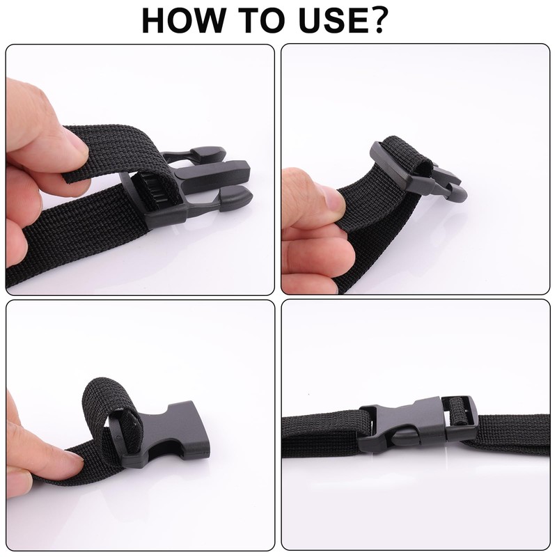GOWTX 12Pcs Side Release Buckle Set, Plastic Snap Buckle, Rucksack