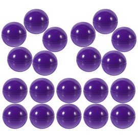 Zerodeko 50pcs Balls Mini Capsules Plastic Hollow Round Raffle Balls Openable Bingo Balls Game Party Activity Props Purple