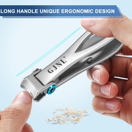 New Nail Clippers for Men, 2024 Upgrade Angled Head Toe Nails Clippers, Wide Jaw Toenail Clippers for Thick Nails, Heavy Duty Nails Cutter Easier Trimming-Fingernail Clipper for Seniors(Sliver)