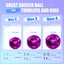 INPODAK Soccer Ball Size 4 for Kids with Pump, Mesh Bag and Gift Box, Pink Soccer Ball for Girls, Indoor Outdoor Sports Toy for Birthdays, Holidays and Practice