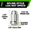 DPAccessories Chrome 7/16-20 Lug Nuts for Aftermarket Wheels - Closed