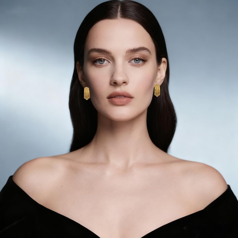 Chunky Gold Hoop Earrings for Women Trendy Chunky Chain Twisted