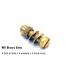 4 x M5 Brass Sets Bolts, Form A Washers and