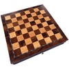 Vada Burl Wood Inlaid Chess Cabinet with Drawer, Medium 13