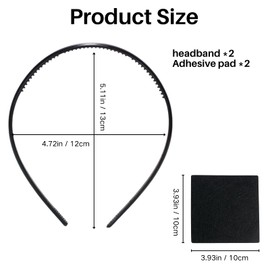 CHILDPHILO 2 Pack Graduation Cap Headband, Graduates Hair Band Firm Anti-fall to Secure Your Cap Grad Day Hairstyle Accessories