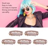 50pcs 6 Tips 6 Teeth Wig Snap Clip Metal Stainless