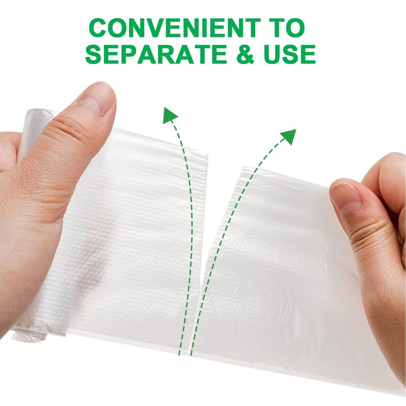 WAIKAS 6 Gallon Trash Bags, 48 Count, Garbage Bags, No