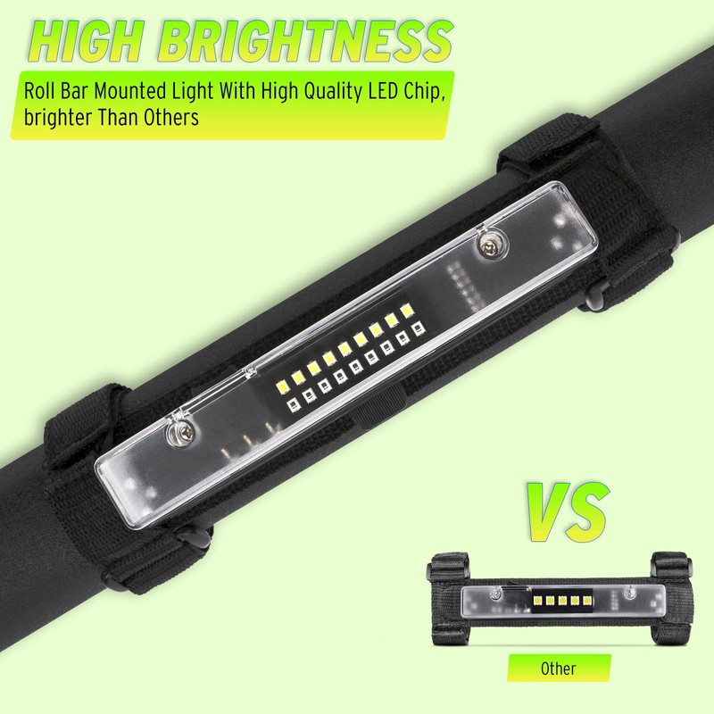 YCHOW-TECH UTV Interior Light Universal Roll Bar Mount LED Light